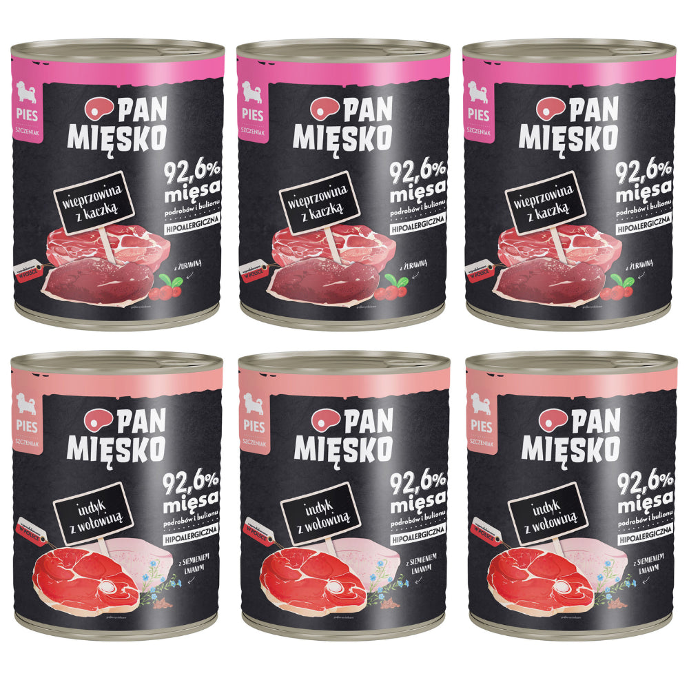 Pakiet Pan Mięsko Mokra Karma Dla Szczeniąt Mix Smaków 6 x 800 g
