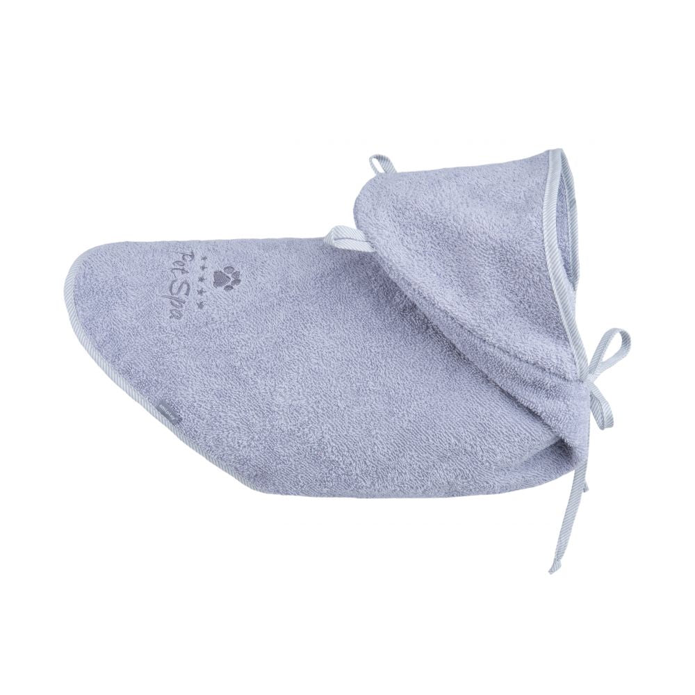 AmiPlay Pelerynka Kąpielowa Dla Psa Spa Szara 40 cm