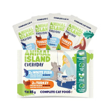 ANIMAL ISLAND Everyday Indyk+Biała Ryba czteropak 4x85g Karma Mokra dla Kota