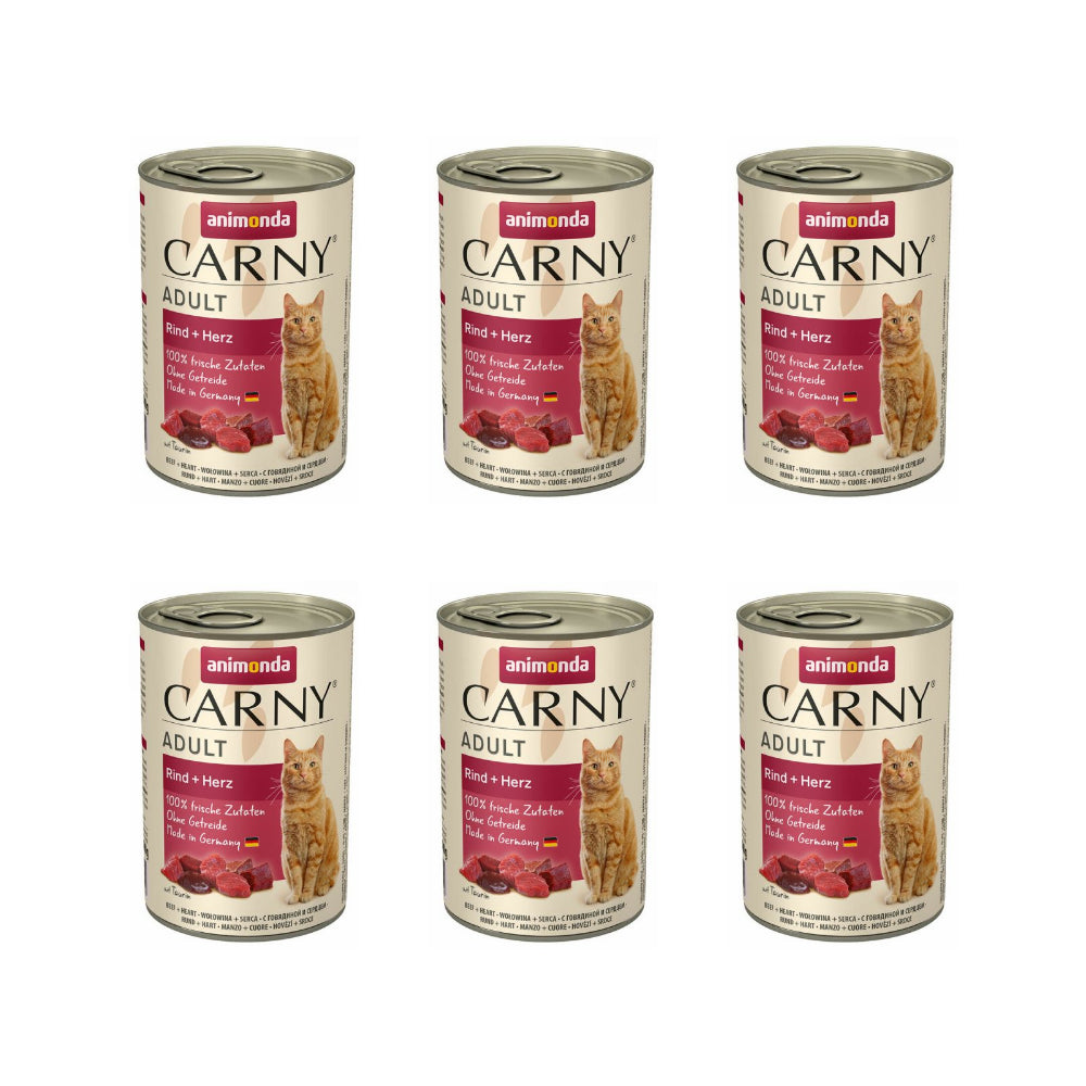 Pakiet Animonda Carny Wołowina z Sercami 6 x 400 g