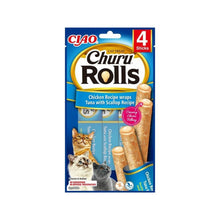 Inaba Cat Churu Rolls Kurczak z Tuńczykiem i Przegrzebkami Przysmak Dla Kota 4 x 10 g