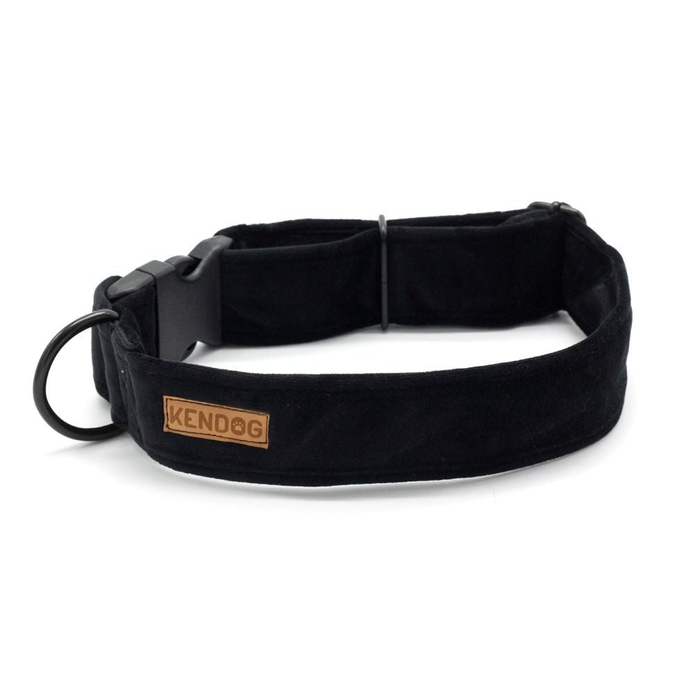 Kendog Obroża Velvet Rozmiar S 2,5 cm Czarna