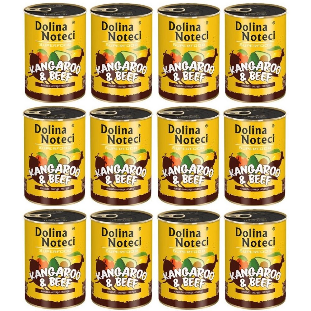 Pakiet Dolina Noteci Superfood Kangur i Wołowina 12 x 400 g