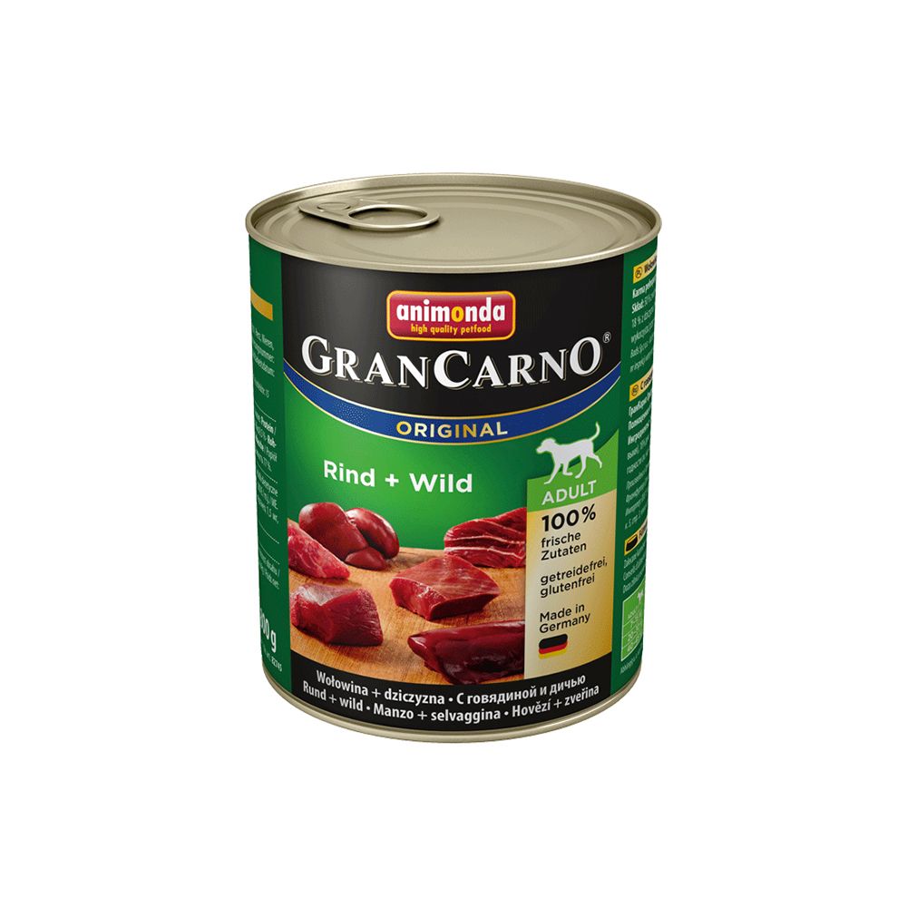 AN 82745 GRANCARNO KURCZAK/DZICZYZNA PIES 800G *KONSERWA  *PUSZKA