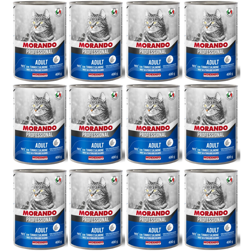Pakiet Morando Pro Mokra Karma Dla Kota Pasztet z Łososiem i Tuńczykiem 12 x 400 g