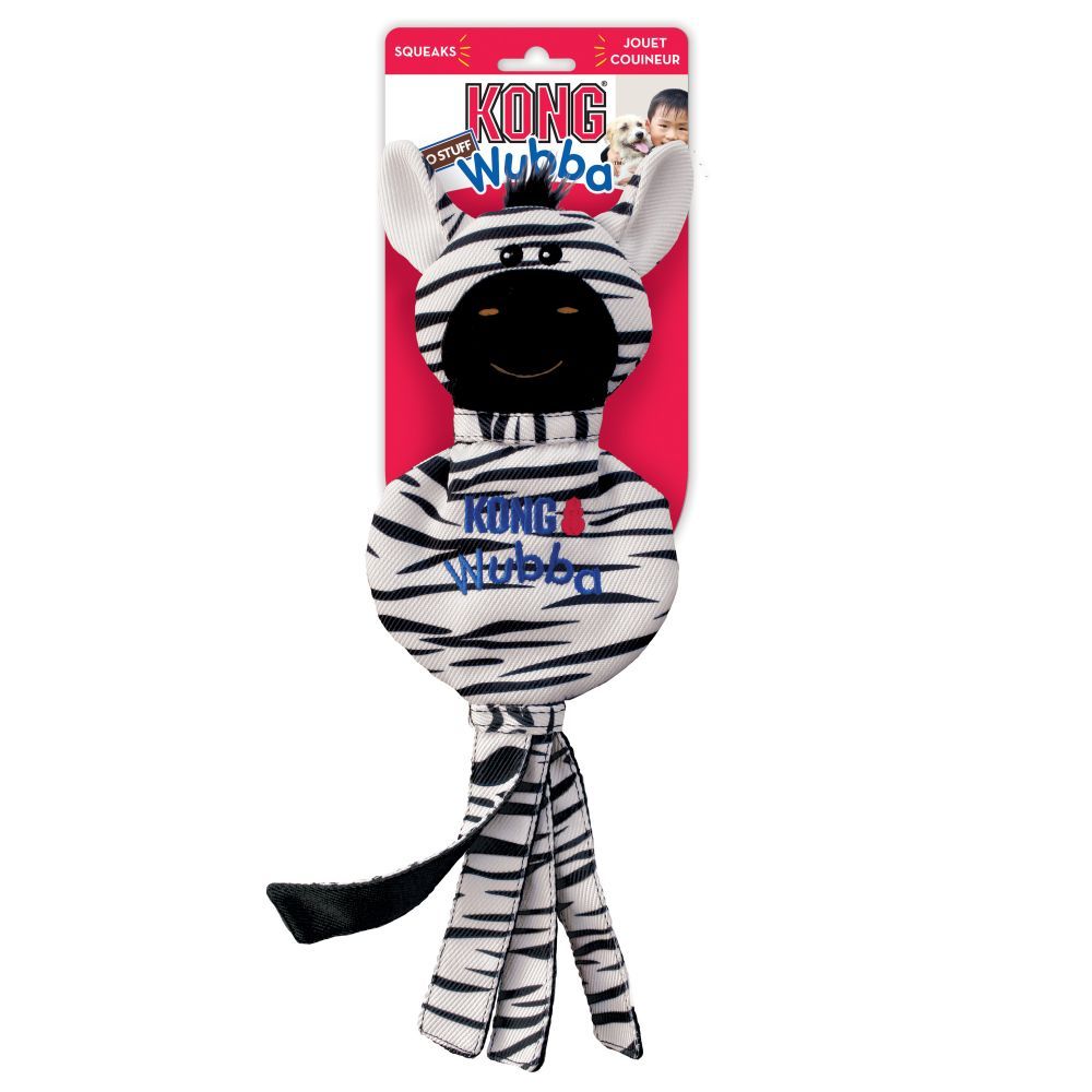 Kong Wubba No Stuff Zebra Szarpak Dla Psa Z Piszczałką Rozmiar L