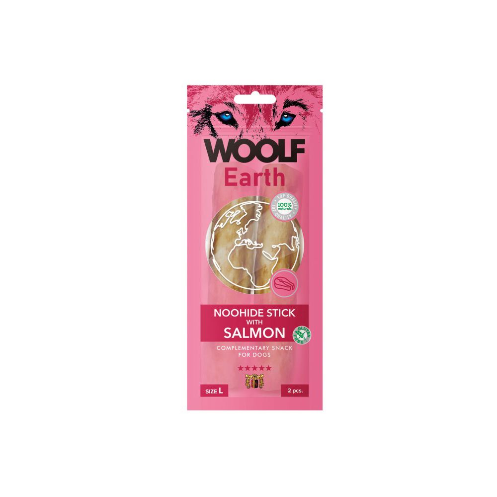 Woolf Earth Noohide Stick Salmon Przysmak  Dla Psa Łosoś Rozmiar L 85 g