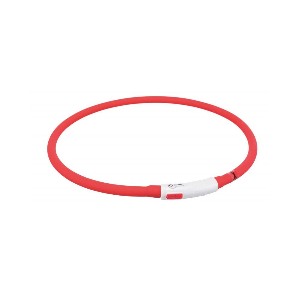 Trixie Opaska Świecąca Dla Psa Silikonowa Czerwona Rozmiar XS-XL