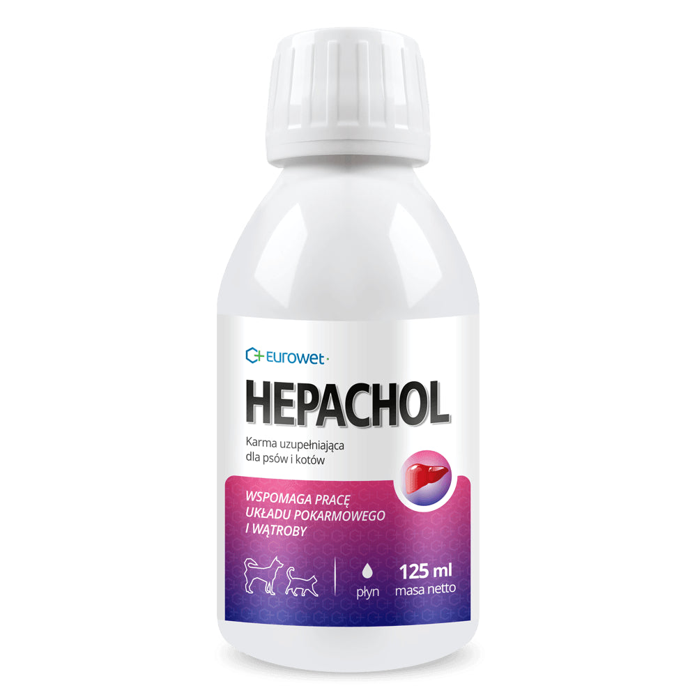 Eurowet Hepachol Wspomaganie Układu Pokarmowego i Wątroby Psy Koty 125 ml