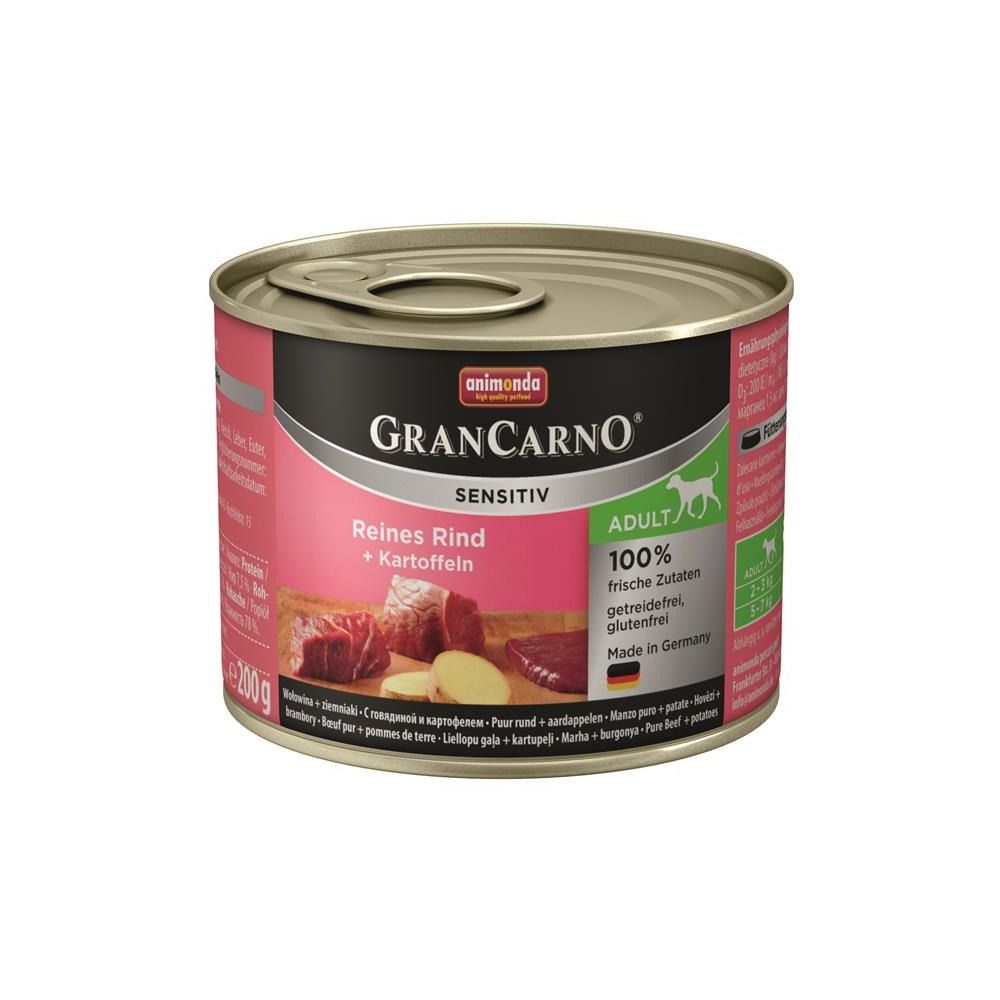 Animonda GranCarno Sensitiv Wołowina z Ziemniakami Psy Wrażliwe 200 g