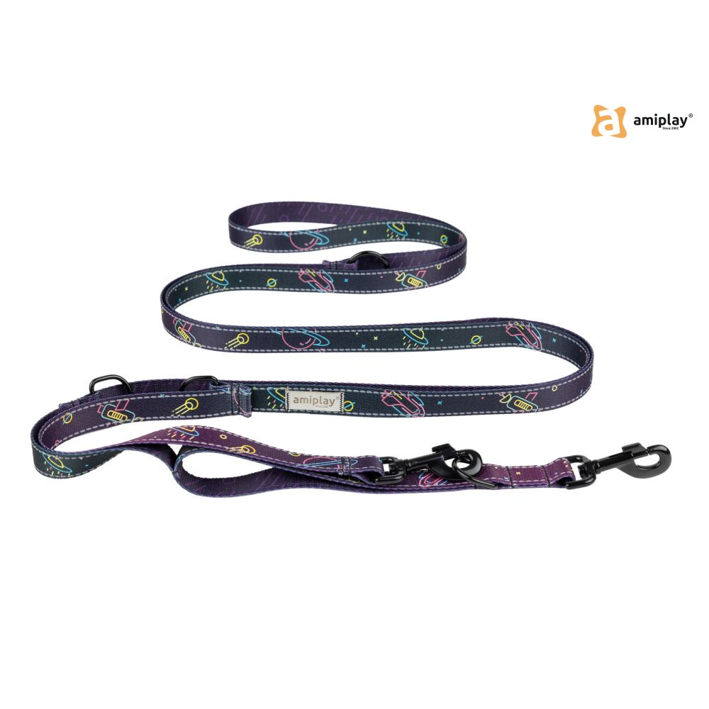 Amiplay Smycz Regulowana 8w1 BeSpace Rozmiar L Neon
