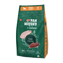 Pan Mięsko Sucha Karma Dla Dorosłych Psów z Ziołami Indyk z Kaczką Rozmiar M 3 kg