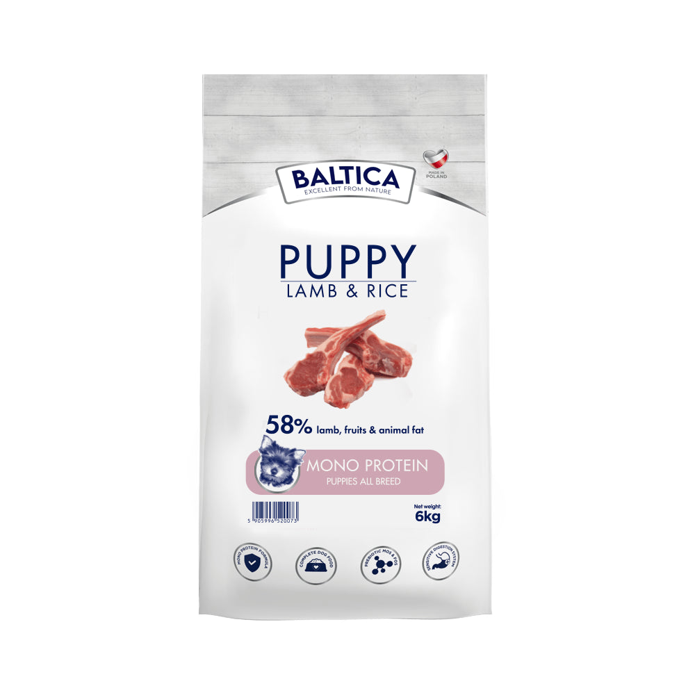 BALTICA Jagnięcina i ryż szczenięta wszystkie rasy 6kg