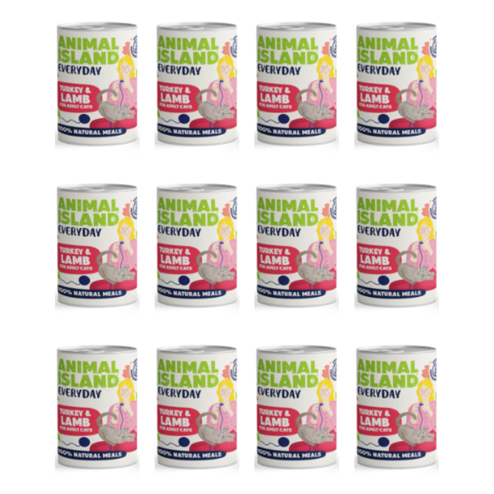 Pakiet Animal Island Mokra Karma Everyday Dla Kota Indyk z Jagnięciną 12 x 400 g