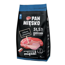 Pan Mięsko Cielęcina z przepiórką (szczeniak) chrupki L 9kg karma sucha dla szczeniąt