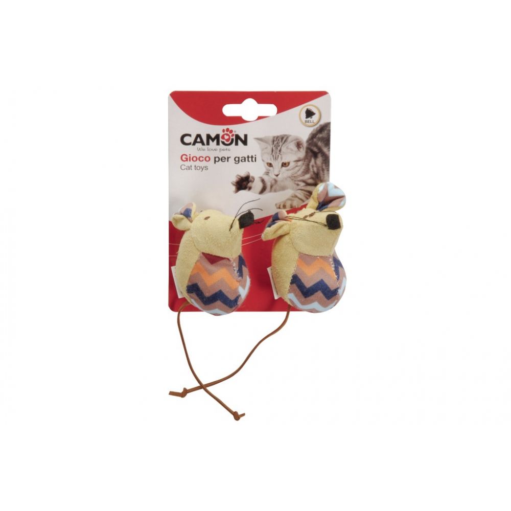 Camon Cat Toy Myszka Zygzak z Dzwoneczkiem 2 sztuki