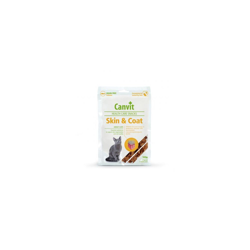 Brit Canvit Snack Skin & Coat Sierść Cat 100 g