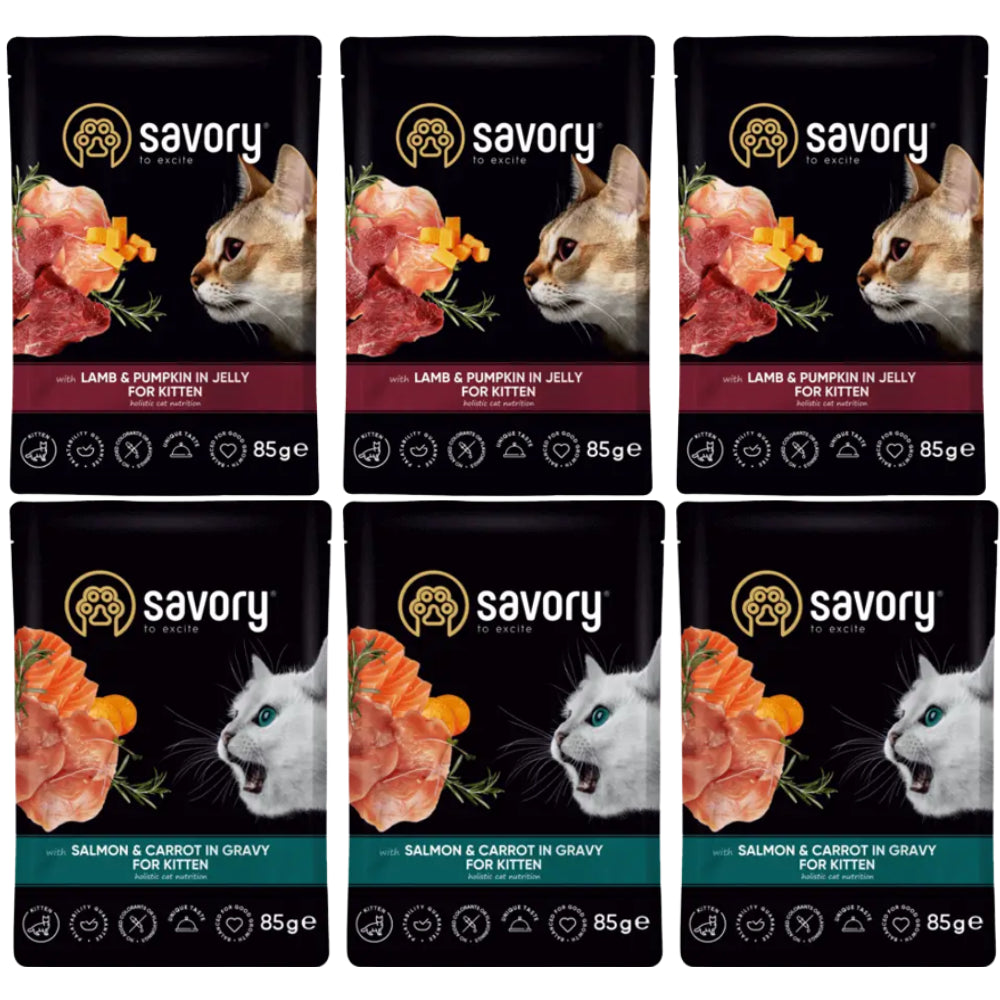 Pakiet Savory Karma Mokra Dla Kociąt Mix Smaków 6 x 85 g