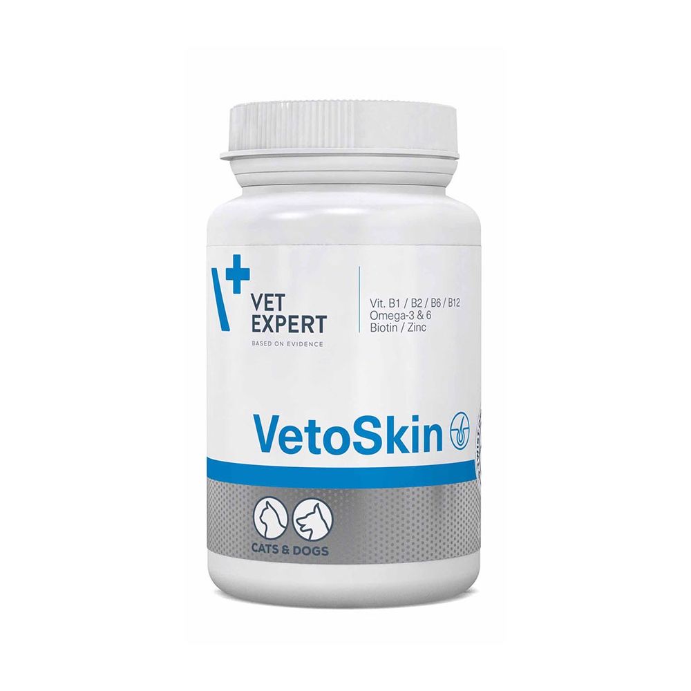 VetExpert VetoSkin Preparat Na Skórę i Sierść Dla Psów i Kotów 90 Kapsułek