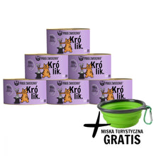 Pakiet Paka Zwierzaka Monoproteinowa Mokra Karma Dla Kota z Królikiem 6 x 200 g + Miska Turystyczna GRATIS!