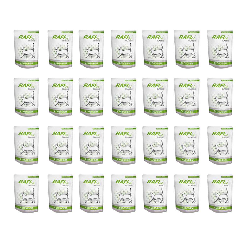 Pakiet Dolina Noteci Rafi Cat z Łososiem Sterilised 28 x 85 g