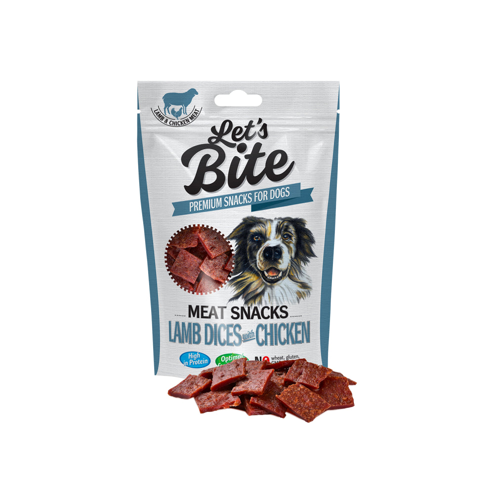 Brit Lets Bite Meat Snacks Lamb Dices & Chicken Jagnięcina Kurczak Przysmak Dla Psa  80 g