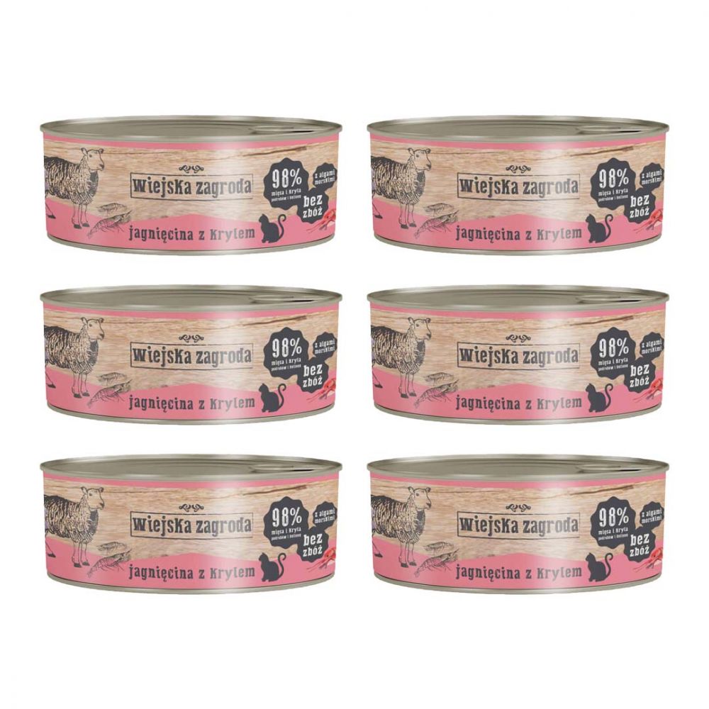 Pakiet Wiejska Zagroda Jagnięcina z Krylem 6 x 85 g