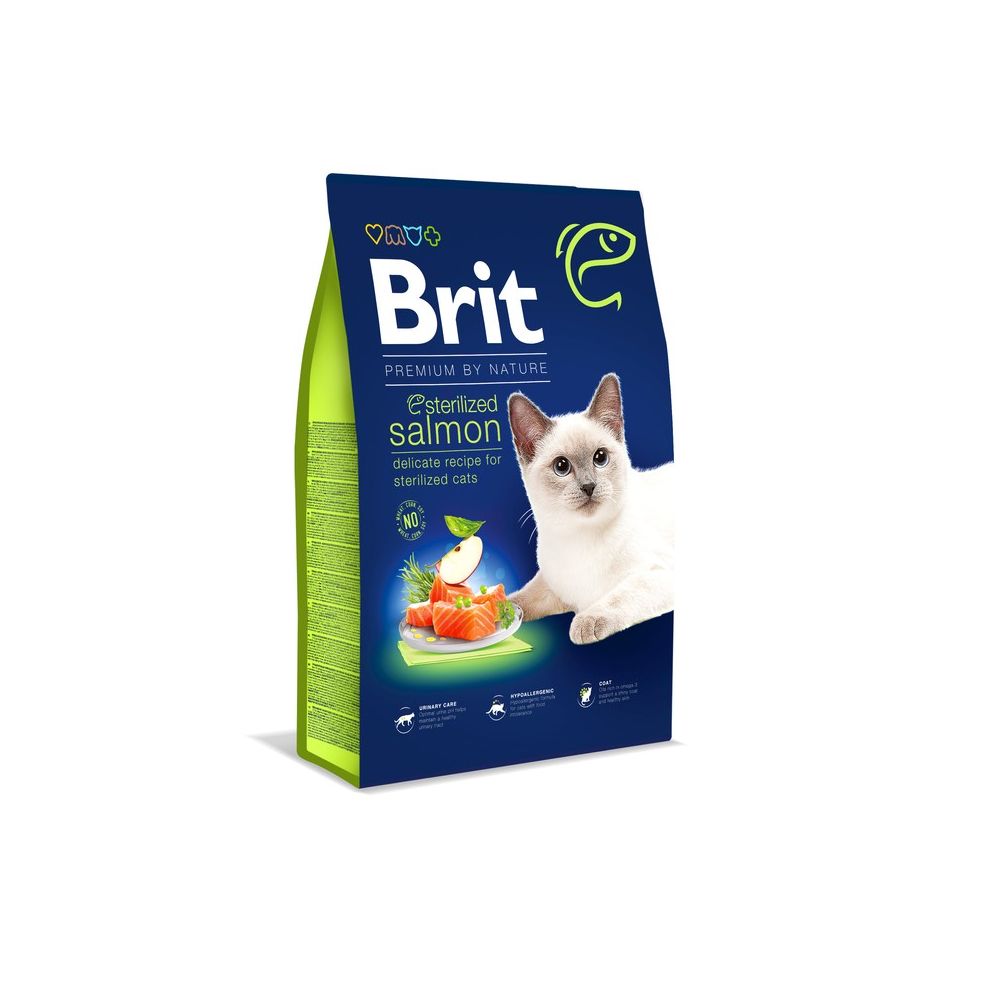 Brit Premium Cat Sterilized Salmon Karma Dla Kota Po Sterylizacji Łosoś 8 kg