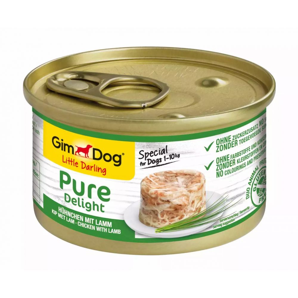 GIMDOG Little Darling Pure Delight z kurczakiem i jagnięciną 85g
