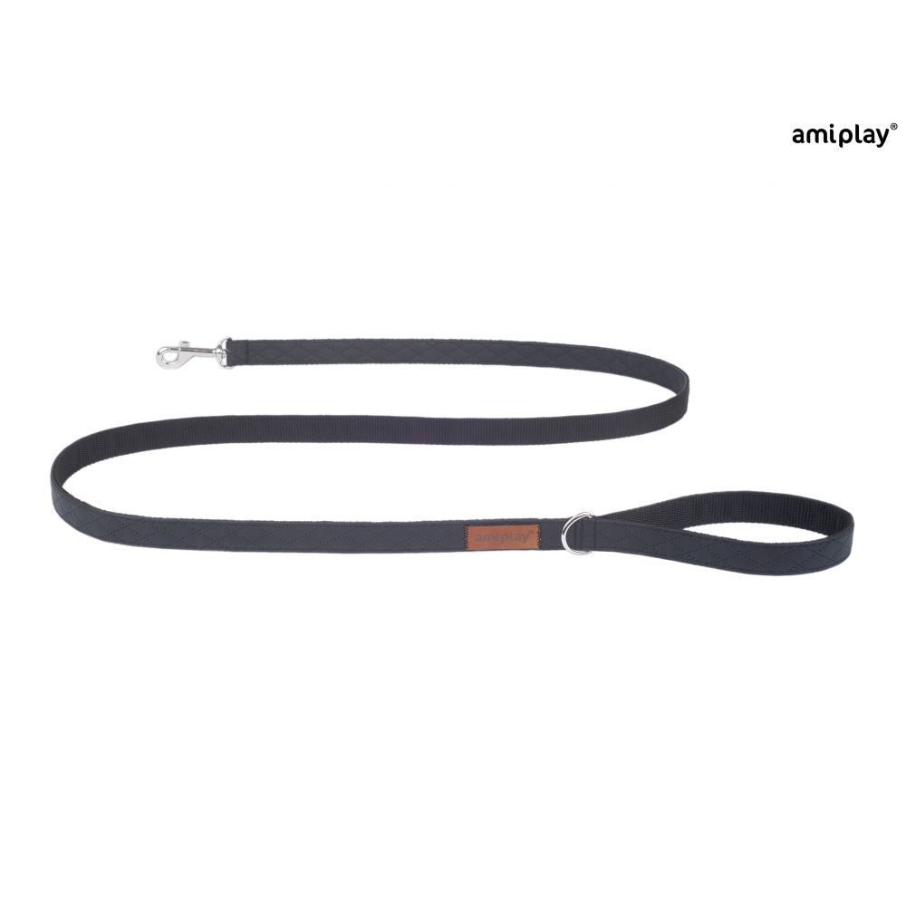 Amiplay Smycz Cambridge Czarna 140 cm Rozmiar XL