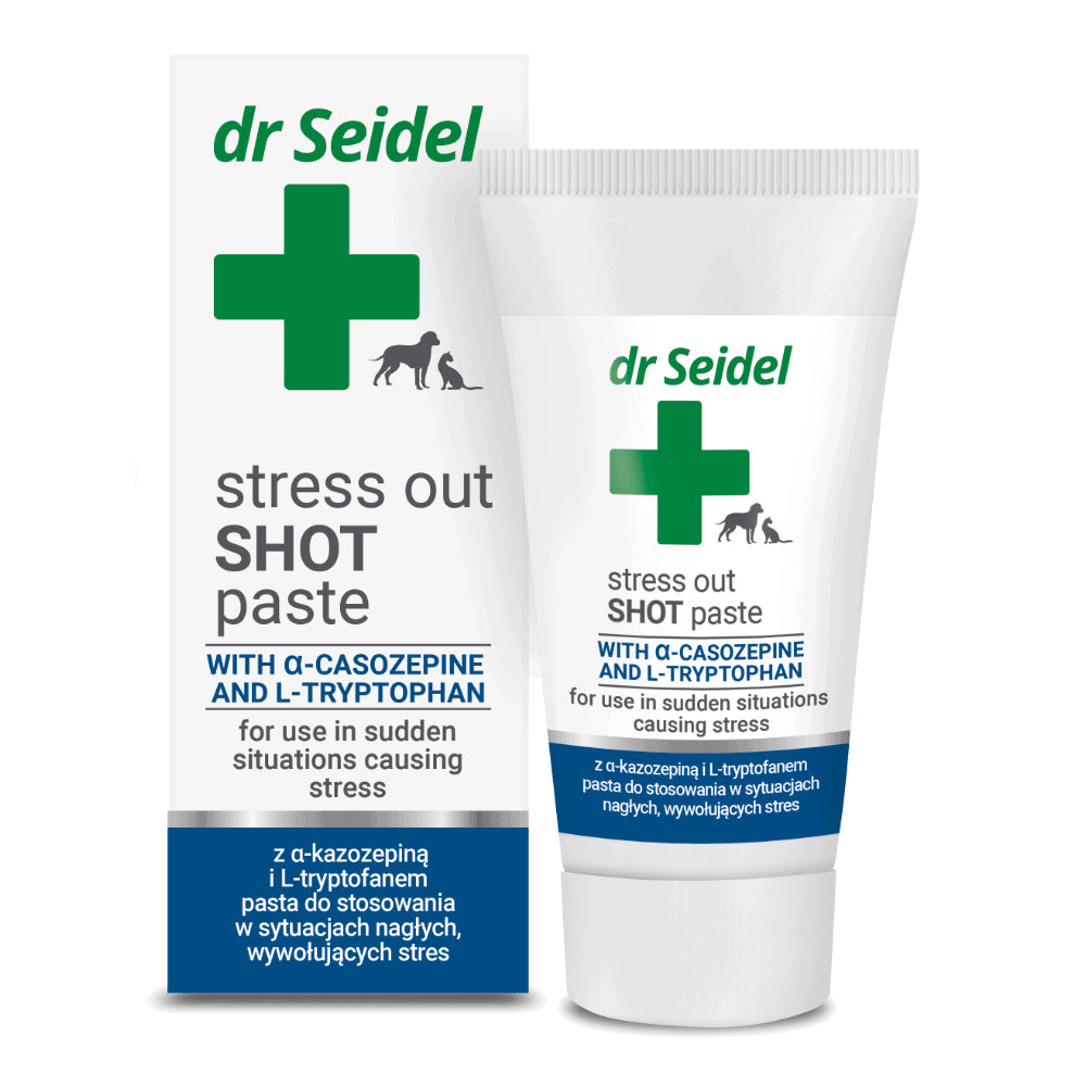 Dr Seidel Stress Out Shot Pasta w Nagłych Sytuacjach Wywołujących Stres Dla Psów i Kotów 30 g