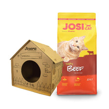 Pakiet Josera Josicat Tasty Beef Wołowina 10 kg + Tekturowy Domek dla Kota GRATIS