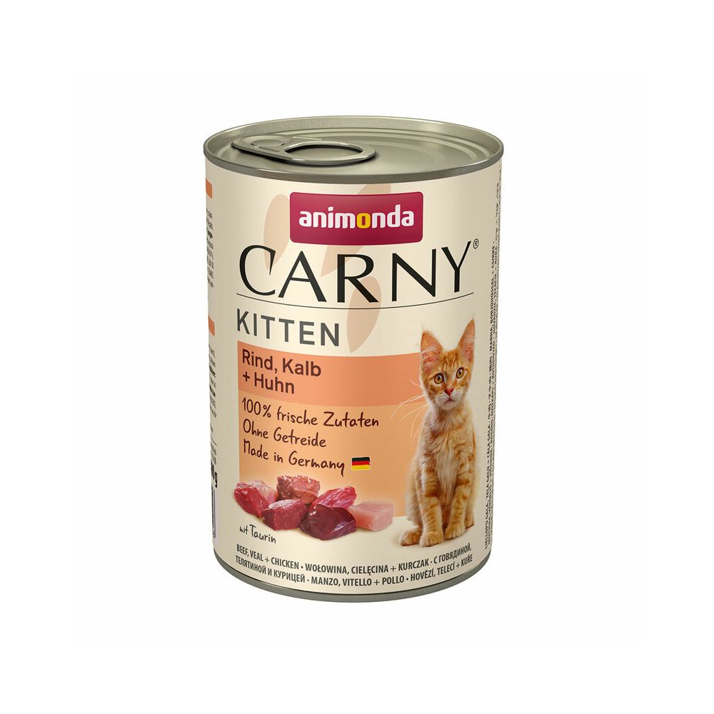 Animonda Carny Wołowina, Cielęcina, Kurczak Kitten 400 g