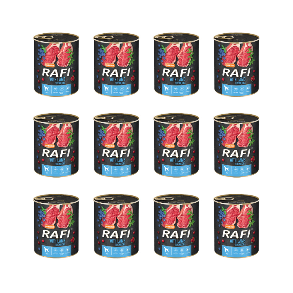 Pakiet Karma Dla Psa Rafi z Jagnięciną, Borówką i Żurawiną 12 x 800 G