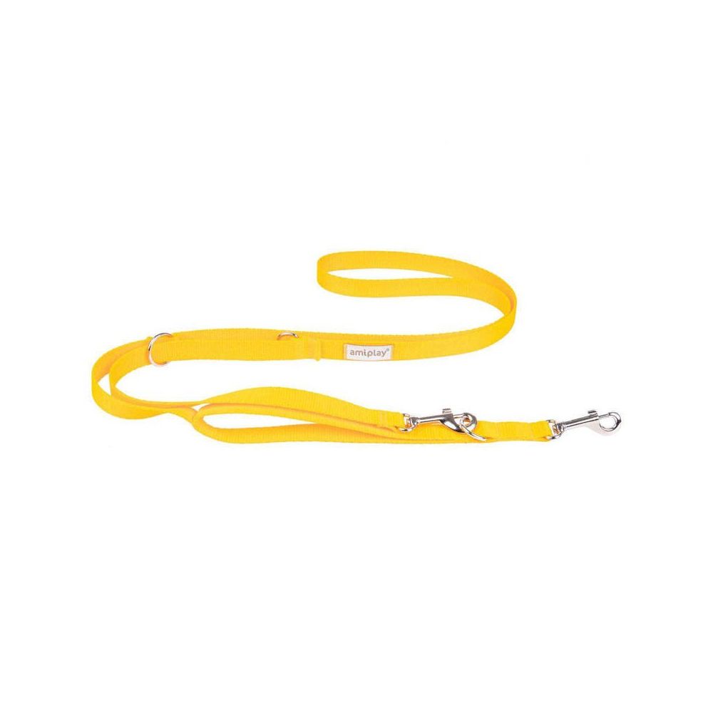Amiplay Smycz Regulowana 7w1 Samba Rozmiar S 100-200 cm Żółta