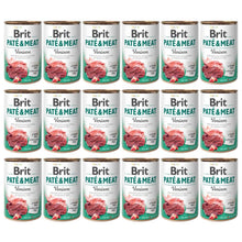 PAKIET FBA Brit Pate & Meat Venison Dziczyzna Mokra Karma Dla Psa 400 g X 18