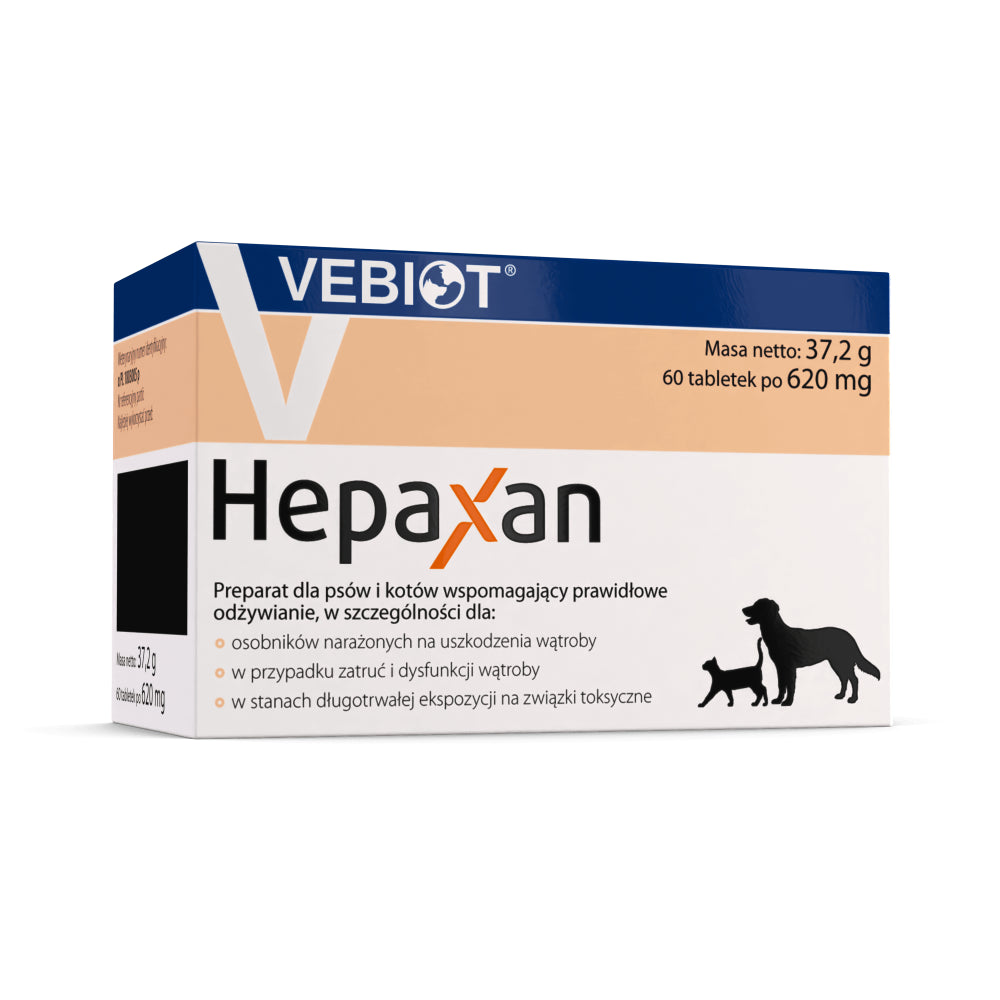 Vebiot Hepaxan Preparat Dla Psa i Kota Regenerujący Wątrobę 60 Tabletek