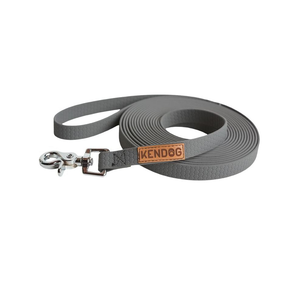 Kendog Smycz Treningowa PVC/TPU Wodoodporna 16 mm / 5 Metrów Szara
