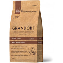 Grandorf Duck & Turkey Adult Medium & Maxi Breeds Karma Dla Dorosłych Psów Średnich i Dużych Ras 1 kg