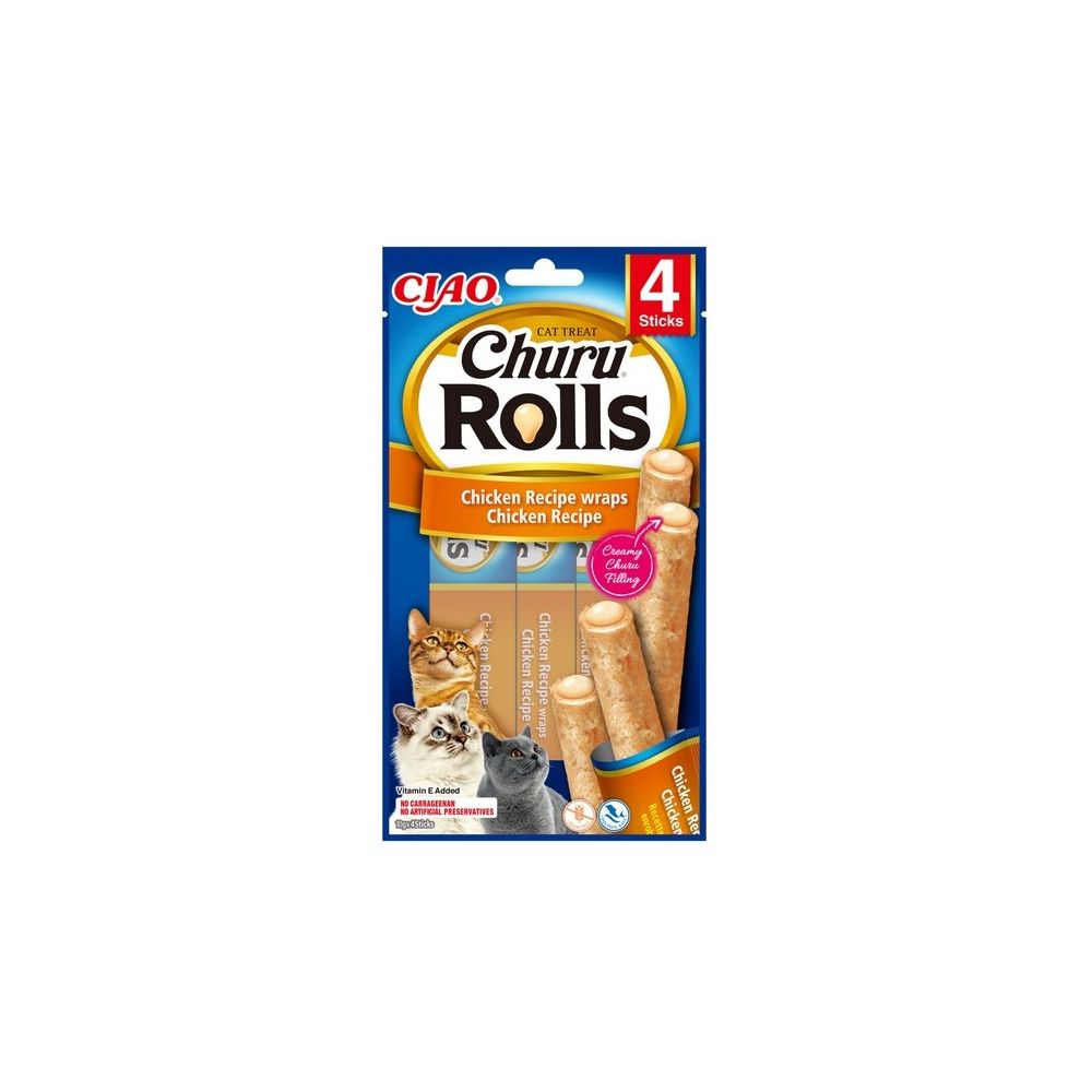 Inaba Cat Churu Rolls Kurczak Przysmak Dla Kota 4 x 10 g