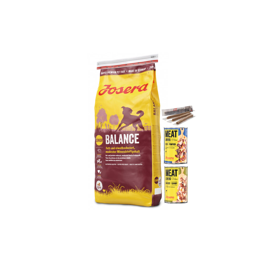 Pakiet Josera Balance Niskotłuszczowa Niskobiałkowa Senior 15 kg + 4 GRATISY!