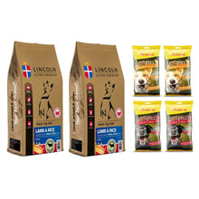 Pakiet Lincoln Lamb & Rice Jagnięcina Ryż Adult Small 2 x 12 kg + gratisy