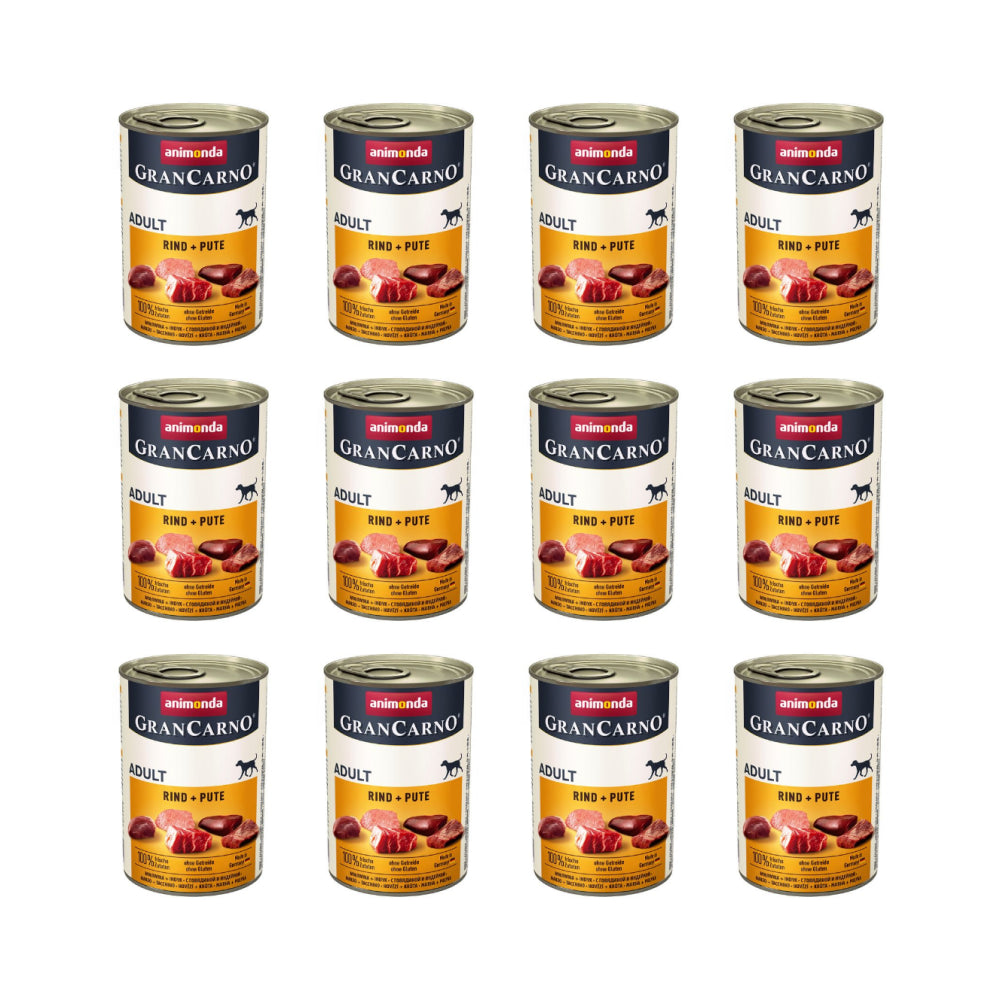 Pakiet Animonda GranCarno Original Wołowina i Indyk 12 x 400 g