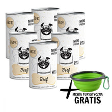 Pakiet Paka Zwierzaka Pepe Monoproteinowa Karma Dla Psa Wołowina 6 x 400 g + Miska Turystyczna GRATIS!