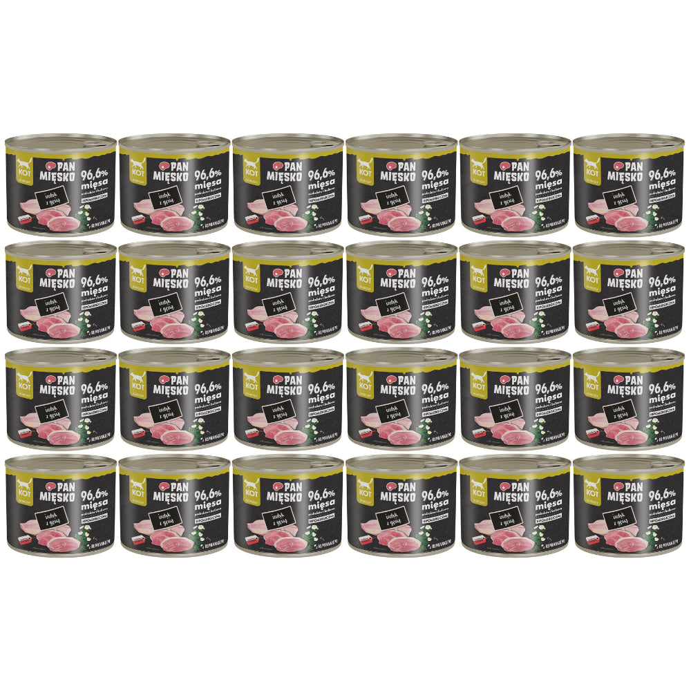 Pakiet Pan Mięsko Mokra Karma Dla Dorosłych Kotów Indyk z Gęsią 24 x 200 g