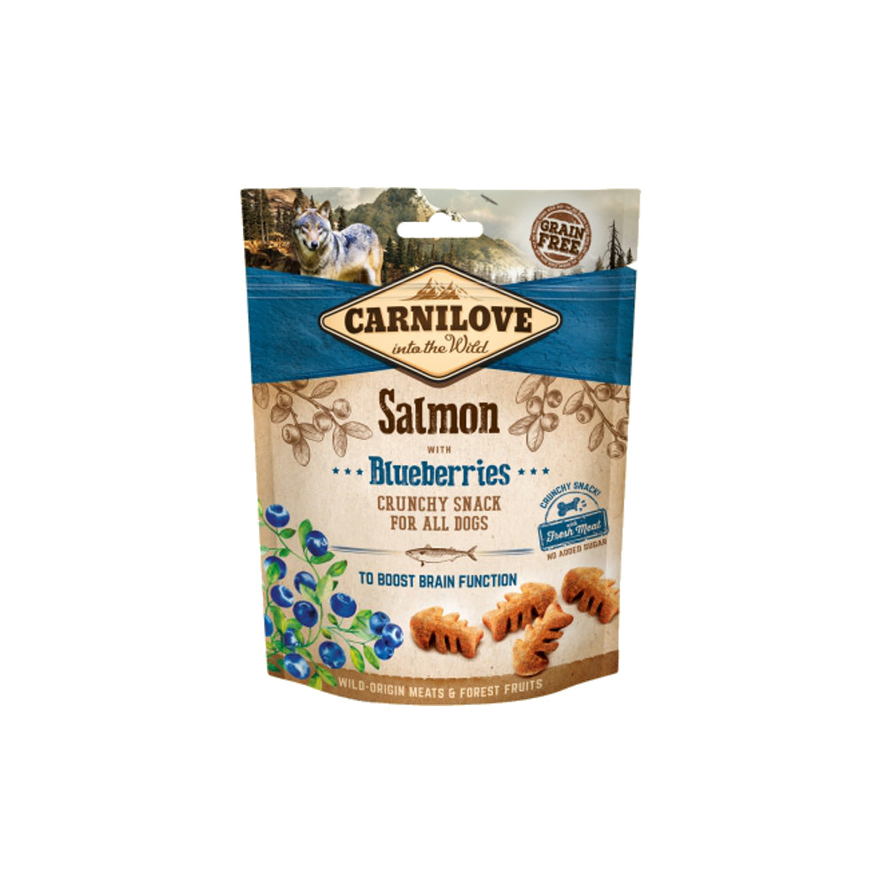 Brit Carnilove Brain Snack Salmon with Blueberries Łosoś Jagody Przekąska Dla Psa 200 g