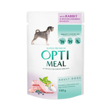 Optimeal Mokra Karma Dla Dorosłych Psów Królik z Jagodami w Sosie 100 g