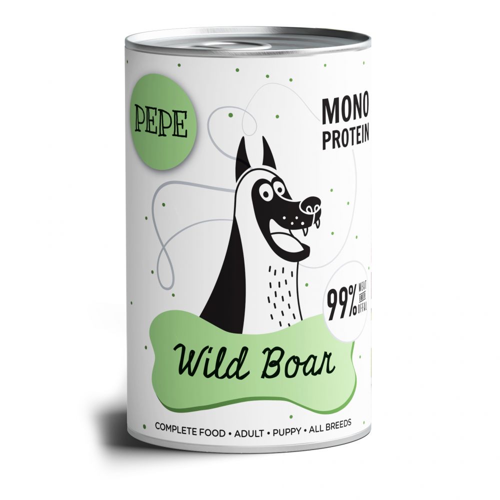 Paka Zwierzaka Pepe Monoproteinowa Karma Dla Psa Dziczyzna 400 g