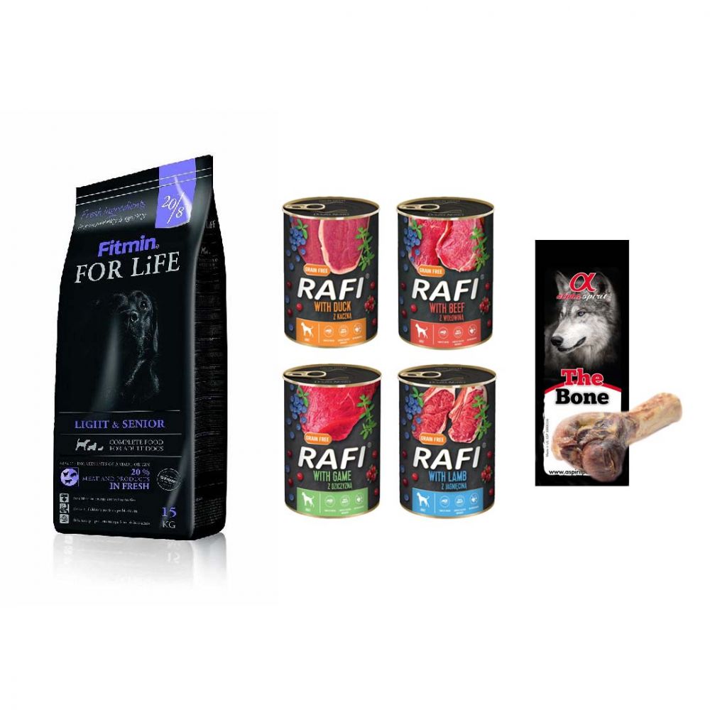 Pakiet Fitmin For Life Light & Senior 15 kg + 5 GRATISÓW!
