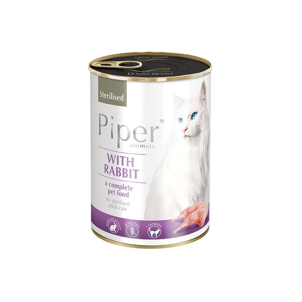 Dolina Noteci Piper Karma Dla Kotów Sterylizowanych z Królikiem 400 g